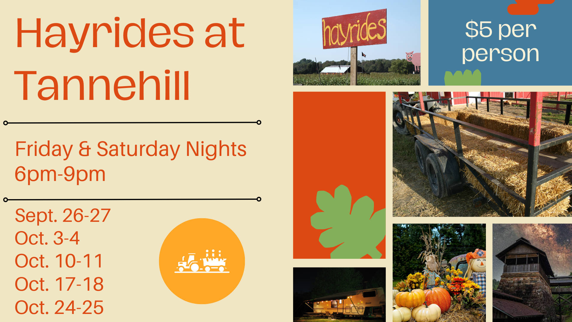 Hayrides at Tannehill Ironworks Park - October 2025_Slider