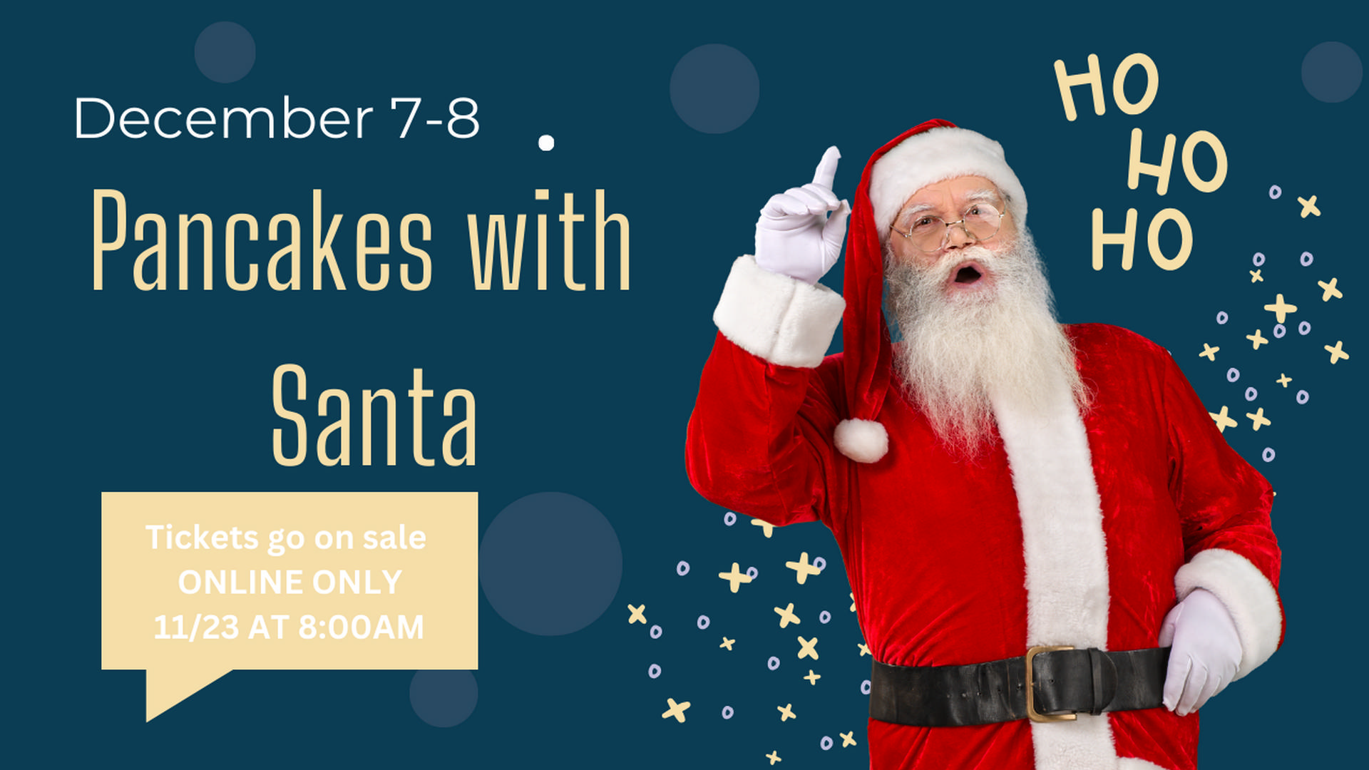 Pancakes with Santa at Tannehill State Park December 7-8 2024